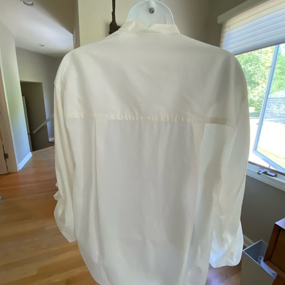 VINCE OVERSIZED WHITE BLOUSE - Picture 3 of 10